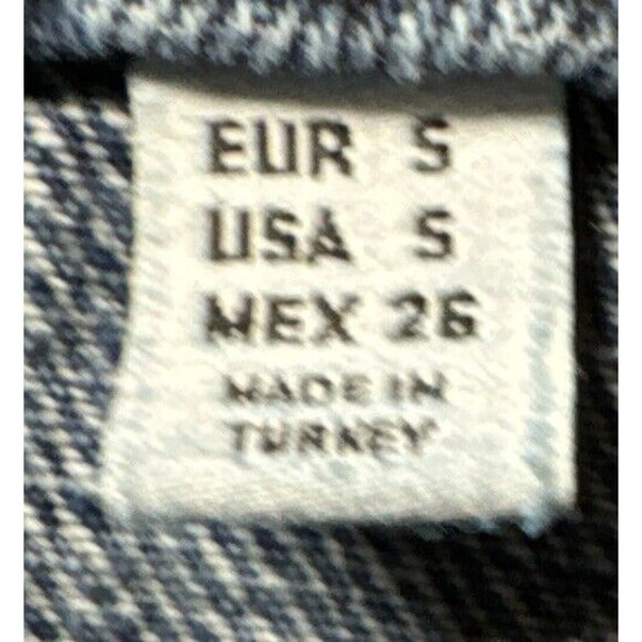 Zara Womens Blue Jean Denim Trafaluc Pockets Distressed Mini Skirt Size Small 26 - Picture 3 of 15